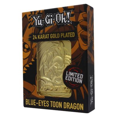 Yu-Gi-Oh! Replica Card Blue Eyes Toon Dragon (gold plated) by Fanattik - immagine 5