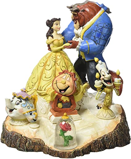 4031487 Beauty & Beast La bella e la bestia woodcaved 19 cm Disney