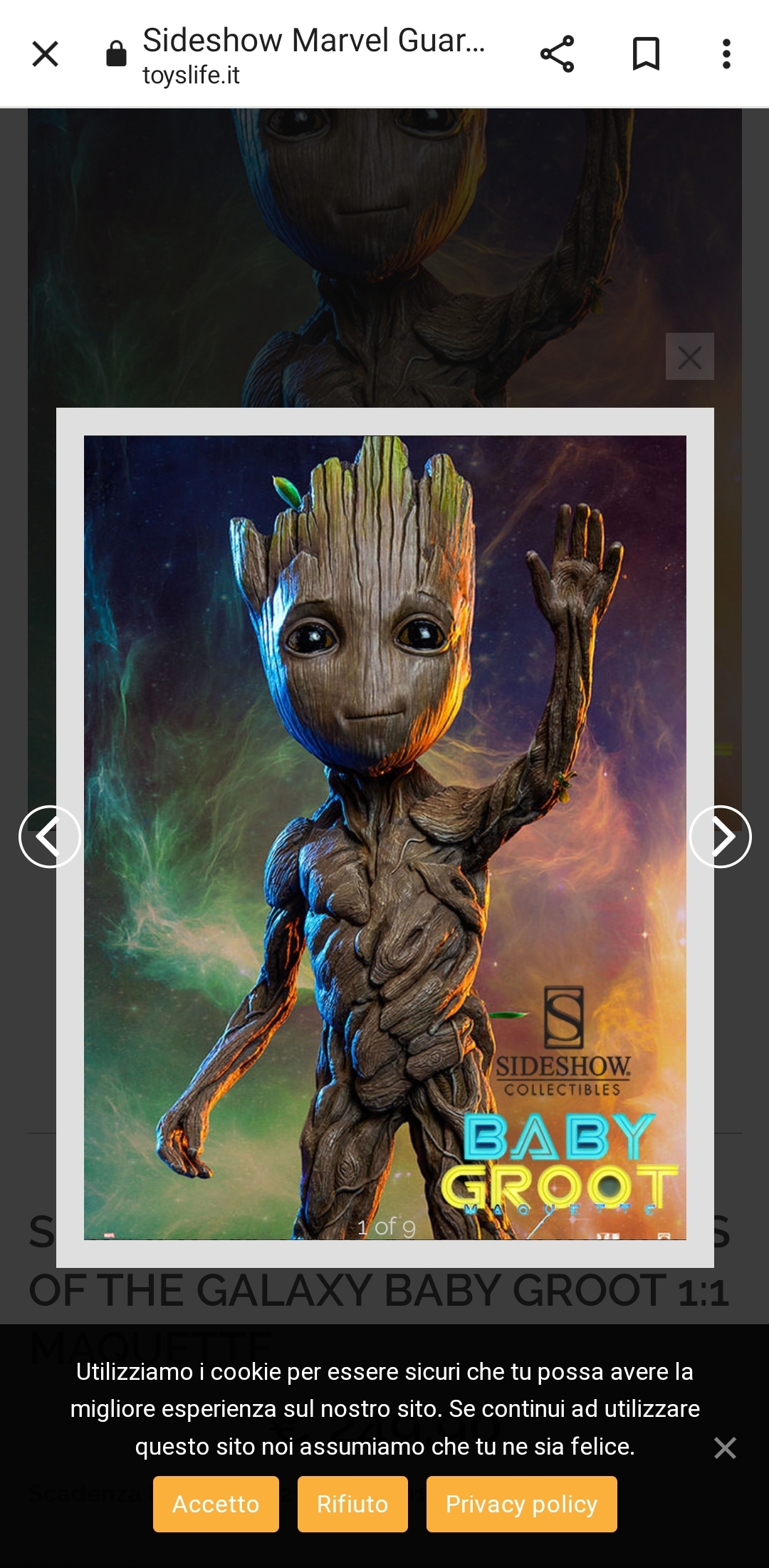 I Guardiani Della Galassia - Gadget Salvadanaio/Money Box Marvel Baby Groot  - Pidak Shop Srls