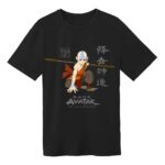Avatar: The Last Airbender T-Shirt Aang in Knee Bend Pose by Pcmerch