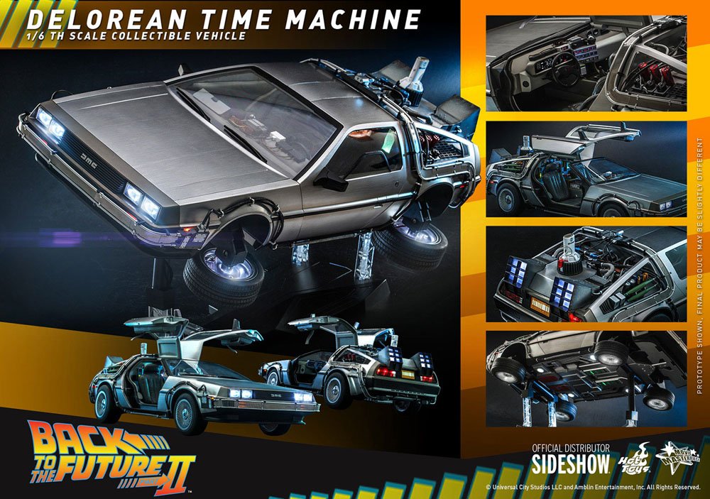Back to the Future II Movie Masterpiece Vehicle 1/6 DeLorean Time Machine  72 cm by Hot Toys - Millennium shop one
