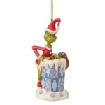 6009204 Grinch Climbing in Chimney Hanging Ornament - The Grinch by Jim Shore Enesco