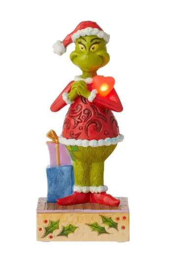 6010782 Happy Grinch with Blinking Heart Figurine by Jim Shore Enesco