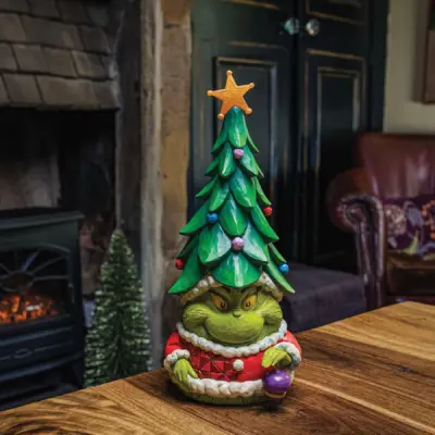 6012703 Grinch Gnome with Christmas Hat - The Grinch by Jim Shore Enesco - immagine 2