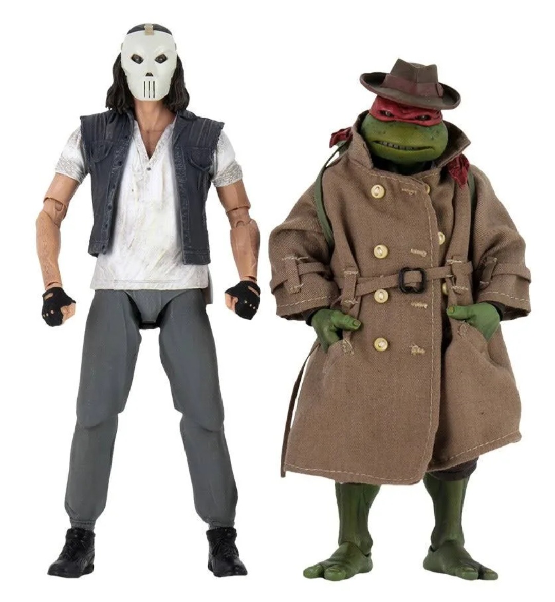 NECA TMNT factory Rachael disguise & Casey Jones figures