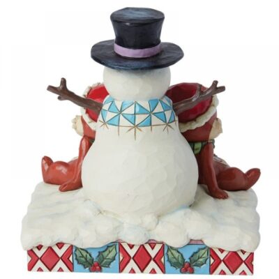 6015006 Chip n Dale Snowman Figurine Jim Shore Traditions by Enesco - immagine 2