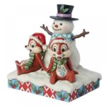 6015006 Chip n Dale Snowman Figurine Jim Shore Traditions by Enesco - immagine 3