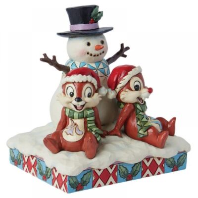6015006 Chip n Dale Snowman Figurine Jim Shore Traditions by Enesco - immagine 4