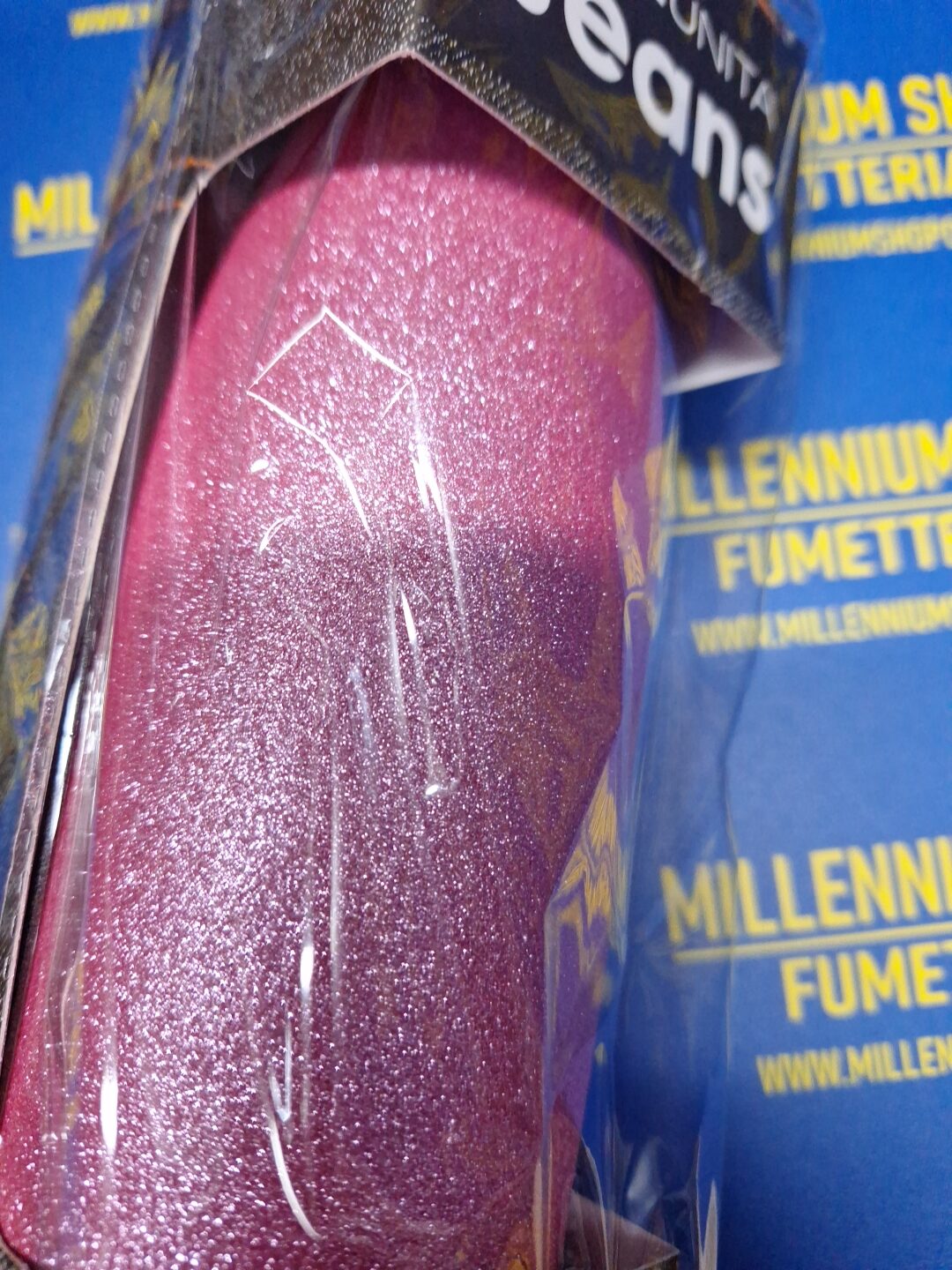 Boraccia Termica Tinta Unita 500 Ml Linea Jeans Cod 60290 Pool Over GLITTER  ROSA - Millennium shop one