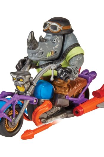 Teenage Mutant Ninja Turtles Action Figure with Vehicle Rocksteady & Chopper 12 cm