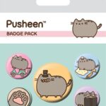Pusheen Pin-Back Buttons 5-Pack Fancy