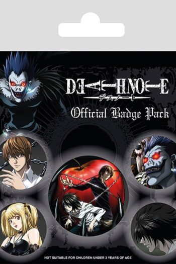 Death Note Pin-Back Buttons 5-Pack Characters