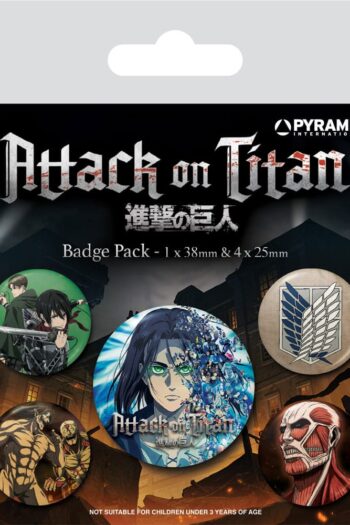 Attack on Titan Pin-Back Buttons 5-Pack Season 4