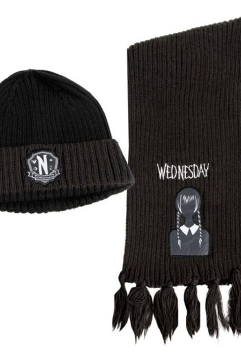 Wednesday Beanie & Scarf Set Nevermore