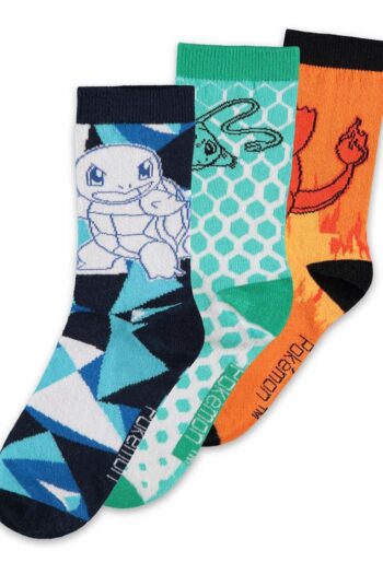 Pokémon Socks 3-Pack Crew 39-42