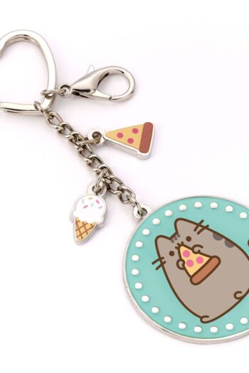 Pusheen Keychain Blue Pizza