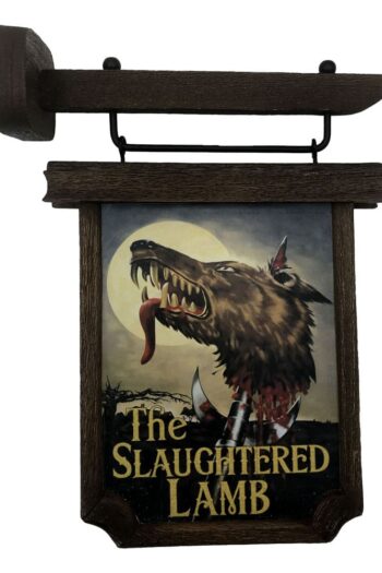 An American Werewolf in London Scaled Prop Replica Pub Sign 6 cm
