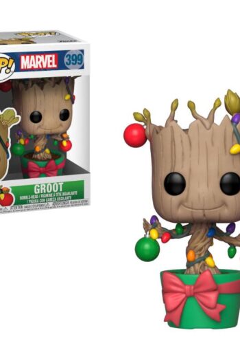 Marvel Comics POP! Marvel Holiday Vinyl Bobble-Head Groot (Lights & Ornaments) 9 cm