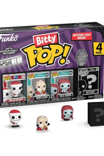 Nightmare Before Christmas Bitty POP! Vinyl Figure 4-Pack Santa Jack 2,5 cm