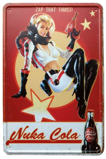 Fallout Metal Sign Nuka Cola Girl