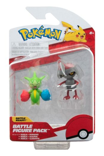 Pokémon Battle Figure Pack Mini Figure 2-Pack Pawniard, Roselia  5 cm
