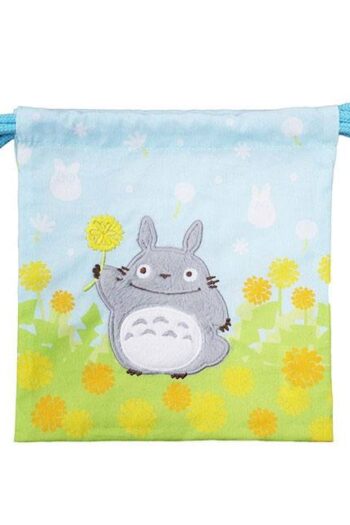 My Neighbor Totoro Laundry Storage Bag Totoro with Flowers 20 x 19 cm
