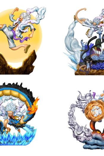 One Piece Petitrama PVC Mini Statue Logbox Re Birth Gear Fifth Special Set 9 cm