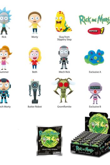 Rick and Morty 3D PVC Bag Clips Series 1 Display (24)