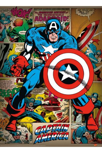 Marvel Comics Poster Pack Captain America Retro 40 x 50 cm (4)