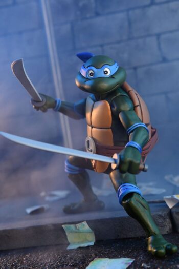 Teenage Mutant Ninja Turtles (1987 Cartoon) Action Figure Ultimate Leonardo (VHS) 18 cm