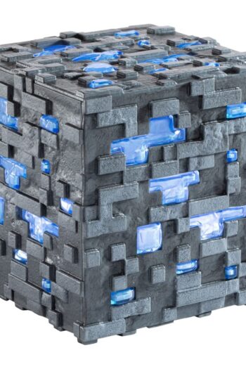 Minecraft Replica Illuminating Diamond Ore Cube 10 cm