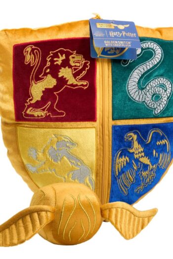 Harry Potter Cushion with Plush Figure Quidditch Crest & Golden Snitch