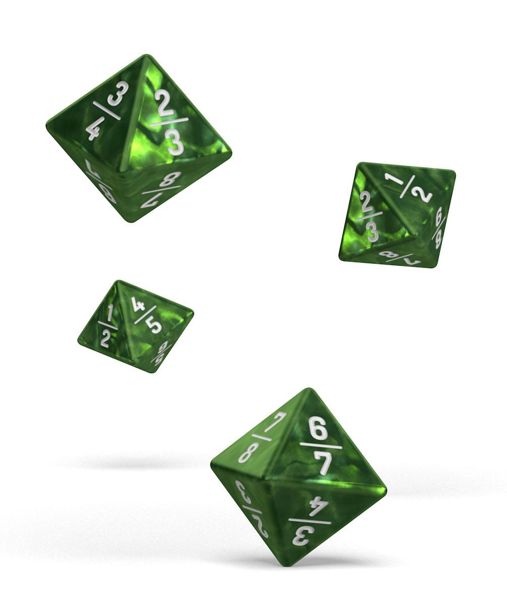 x_odd510000 Oakie Doakie Dice D8 Dice 18 mm Goyf Marble - Green (4) - immagine 1
