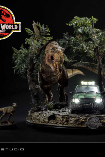 Jurassic World: The Lost World Statue 1/15 T-Rex Cliff Attack Bonus Version 53 cm