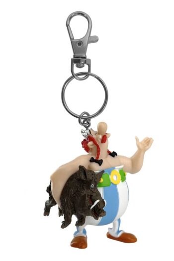Asterix Keychain Obelix Carrying a Boar 14 cm