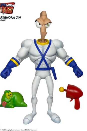 Earthworm Jim Action Figure Wave 1: Earthworm Jim & Snot 15 cm
