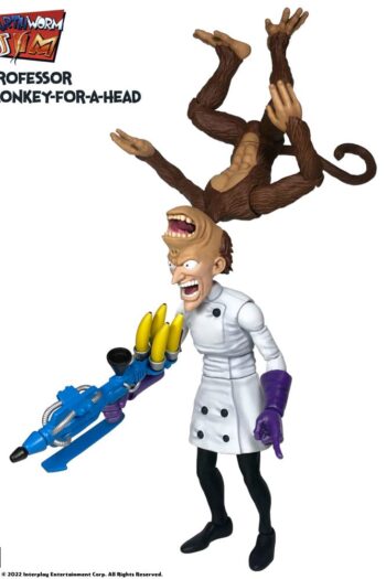 Earthworm Jim Action Figure Wave 1: Professor Monkey-For-A-Head 28 cm