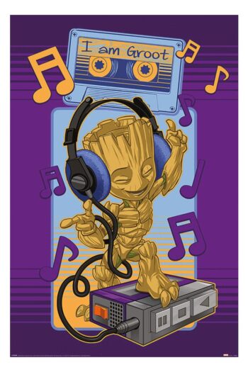 Marvel Poster Pack Guardians of the Galaxy Groot Cassette 61 x 91 cm (4)