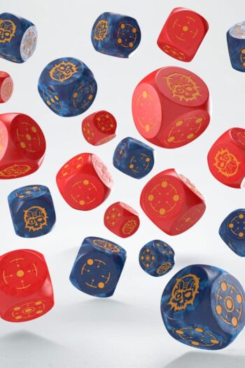 Crosshairs Compact D6 Dice Set Cobalt&Red (20)