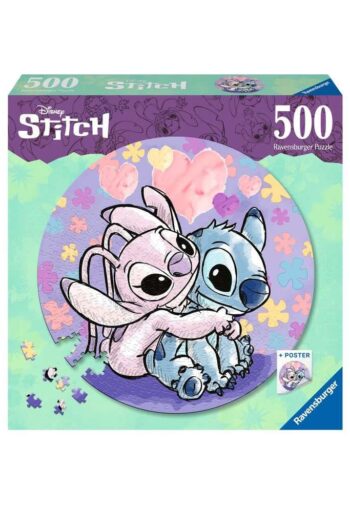 Lilo & Stitch Round Jigsaw Puzzle Stitch (500 pieces)