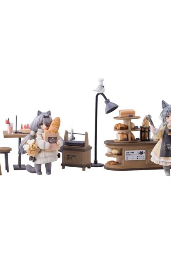 Decorated Life Collection PVC Statue Tea Time Cats - Cat Town Bakery Staff & Customer Set 12 cm