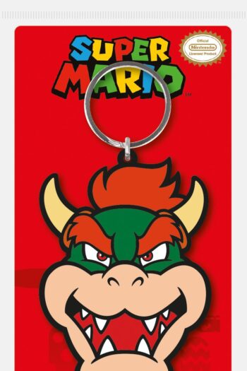 Super Mario Rubber Keychain Bowser 6 cm