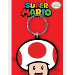 Super Mario Rubber Keychain Toad 6 cm