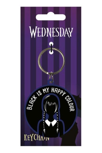 Wednesday Rubber Keychain Happy Colour