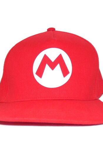 Super Mario Snapback Cap Mario Badge