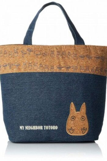 My Neighbor Totoro Lunch Bag cork & denim style Totoro