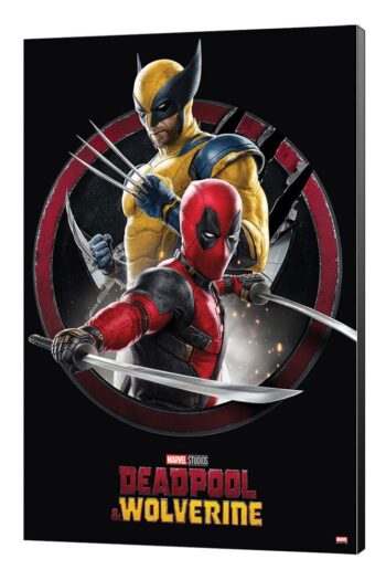 Marvel Wooden Wall Art Deadpool & Wolverine 01 Action 35 x 50 cm