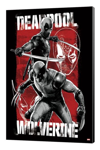 Marvel Wooden Wall Art Deadpool & Wolverine 03 Maximum Effort 35 x 50 cm
