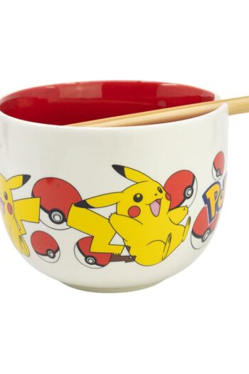 Pokémon Ramen Bowl with Chopsticks Face