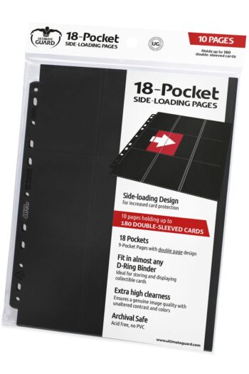 Ultimate Guard 18-Pocket Pages Side-Loading (10) - Black